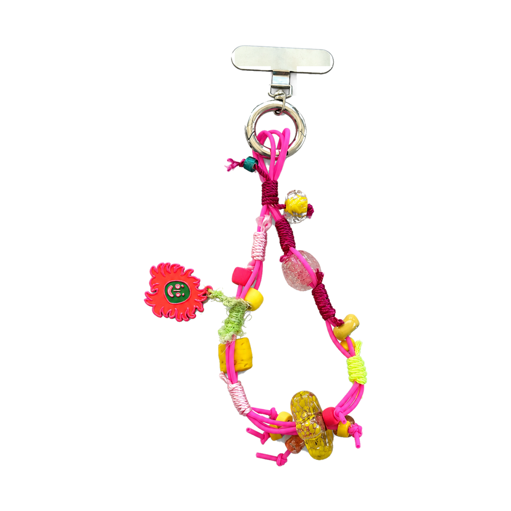 Kalesa Hot Pink Sun Charm Loop front view