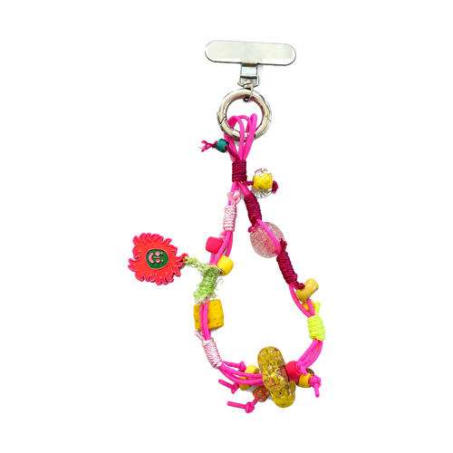 Kalesa Hot Pink Sun Charm Loop front view
