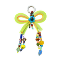 Kalesa Neon Lime Bow Charm front view