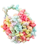 Kalesa Pastel Crochet Earbud Pouch on transparent background