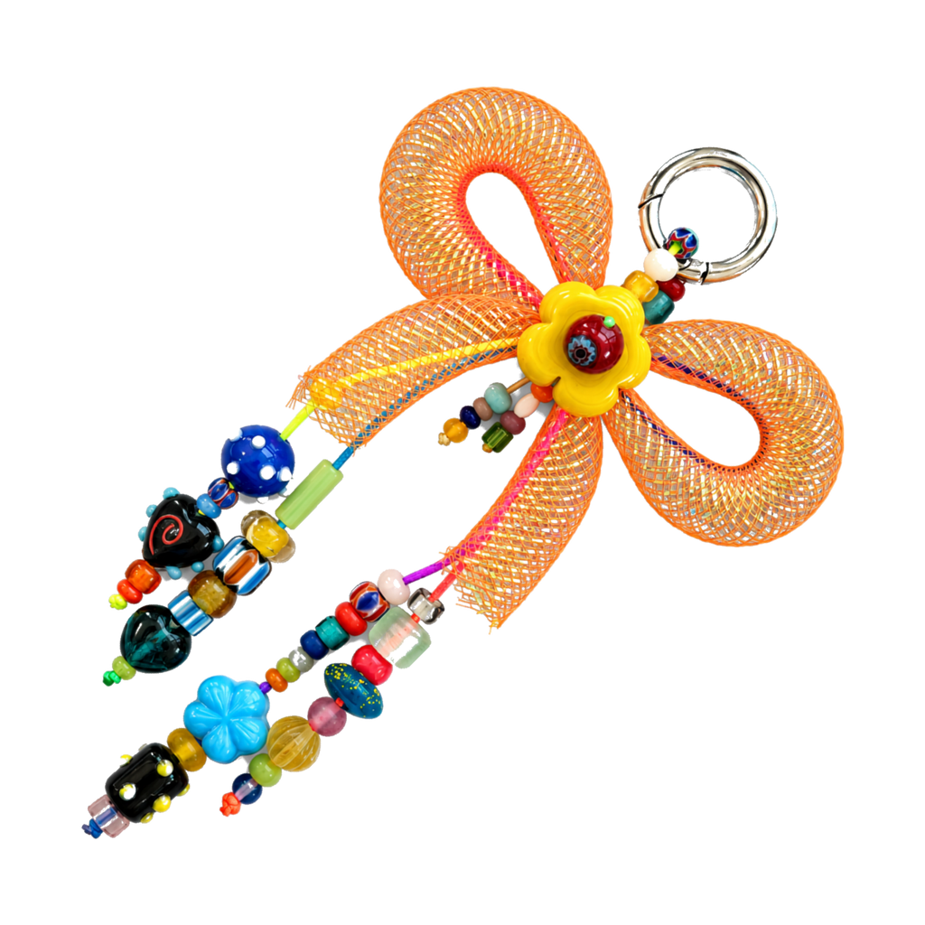 Kalesa Tangerine Bow Charm angled view